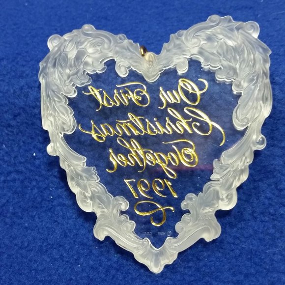 Hallmark Keepsake 1997 Our First Christmas Together Ornament Gold Crown In Box - Picture 8 of 10